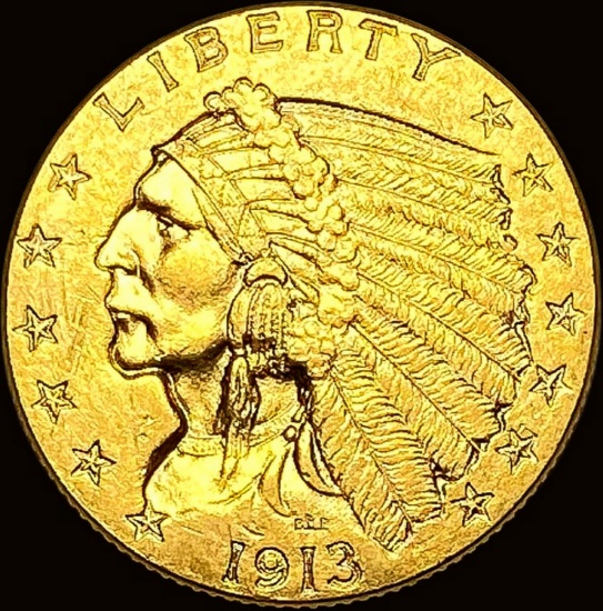1913 Indian Head Gold $2.5 Quarter Eagle UNCIRCULATED
