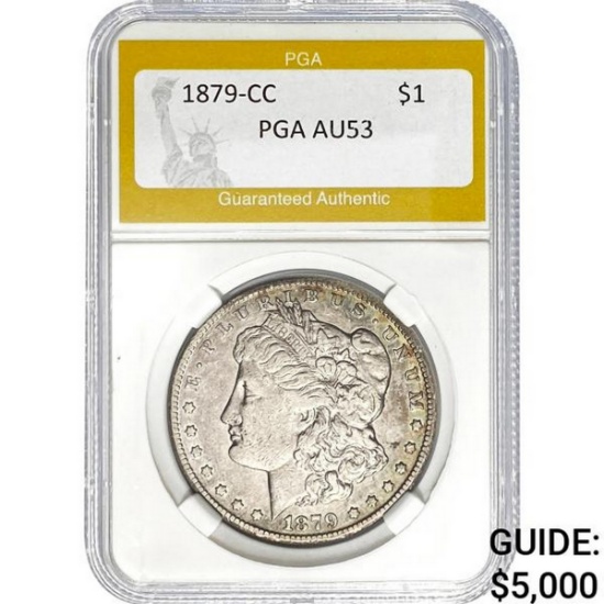 1879-CC Morgan Dollar PGA AU53 SILVER
