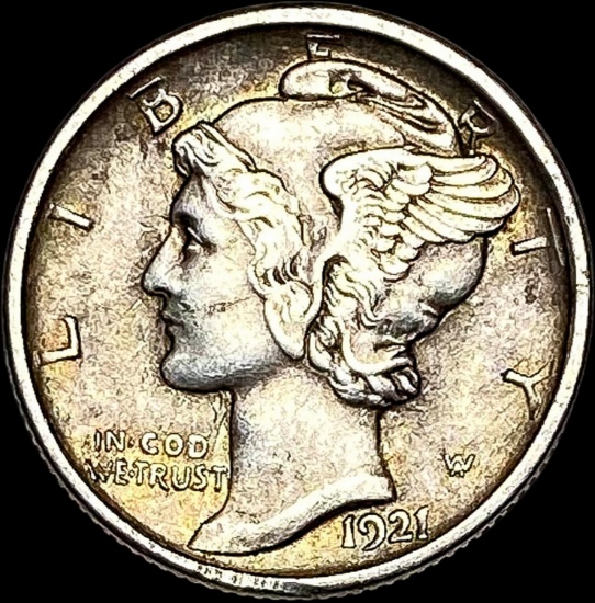 1921 Mercury Dime NEARLY UNCIRCULATED