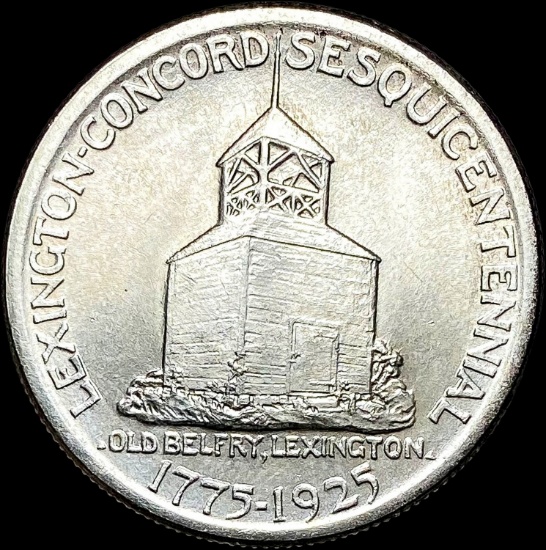 1925 Silver Lexington-Concord Half Dollar UNCIRCULATED