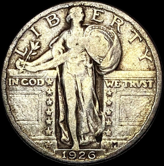 1926-S Silver Standing Liberty Quarter LIGHTLY CIRCULATED