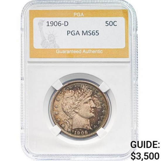 1906-D 50C Barber PGA MS65