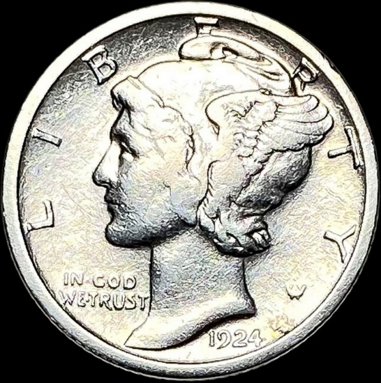 1924 Mercury Dime CLOSELY UNCIRCULATED