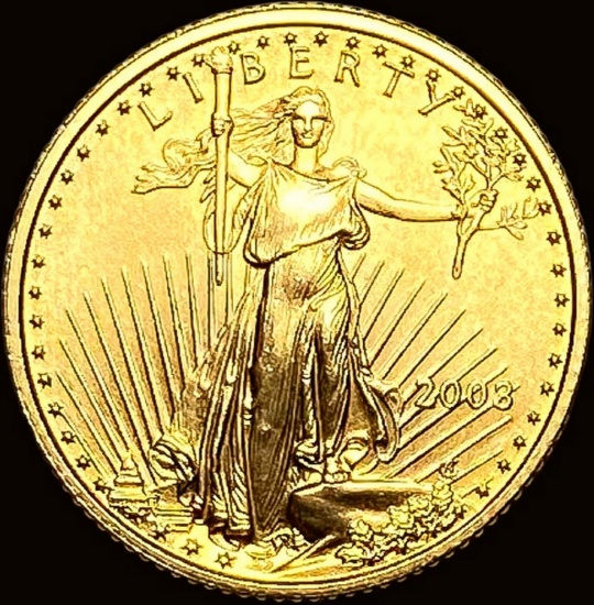 2003 1/10 oz Gold American Eagle $5 NICELY CIRCULATED