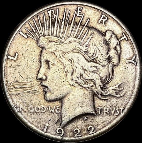 1922-S Silver Peace Dollar LIGHTLY CIRCULATED
