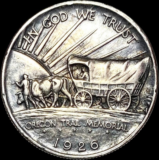 1926 Silver Half Dollar Oregon Trail CLOSELY UNCIRCULATED