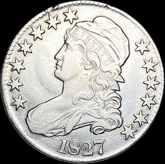 1827 Silver Half Dollar (Capped Bust) LIGHTLY CIRCULATED