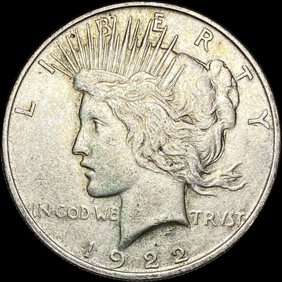 1922 Silver Peace Dollar CLOSELY UNCIRCULATED
