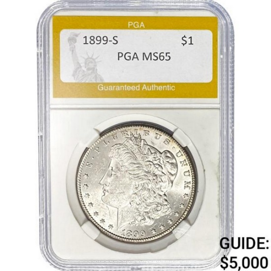 1899-S Morgan Dollar PGA MS65 SILVER