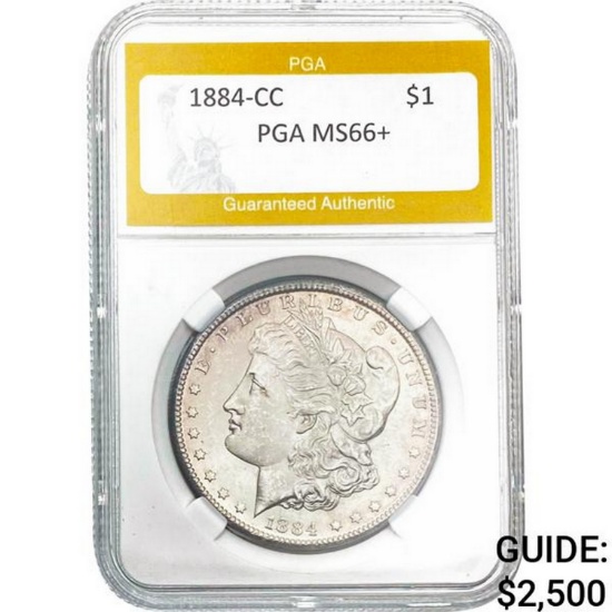 1884-CC Morgan Dollar PGA MS66+ SILVER