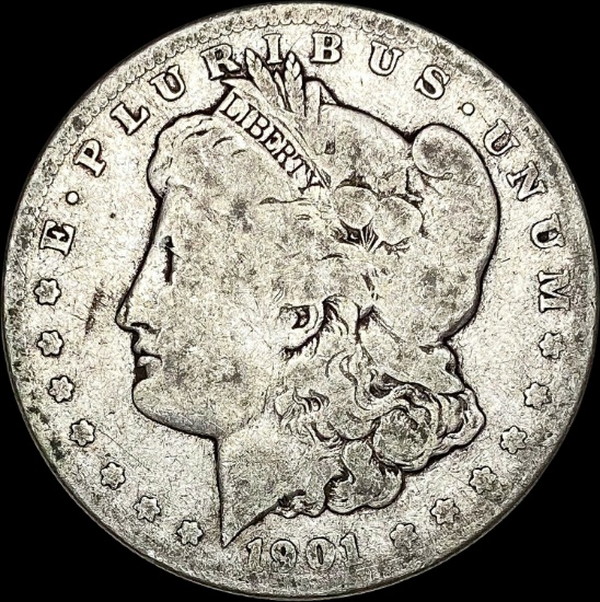 1901-O Silver Morgan Dollar ABOUT UNCIRCULATED