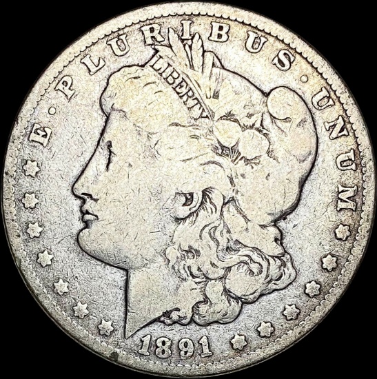1891 Morgan Silver Dollar ABOUT UNCIRCULATED