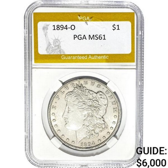 1894-O Morgan Dollar PGA MS61 SILVER