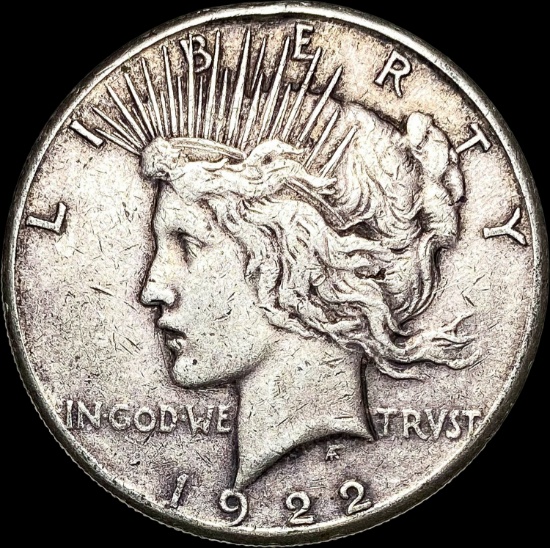 1922-S Silver Peace Dollar LIGHTLY CIRCULATED