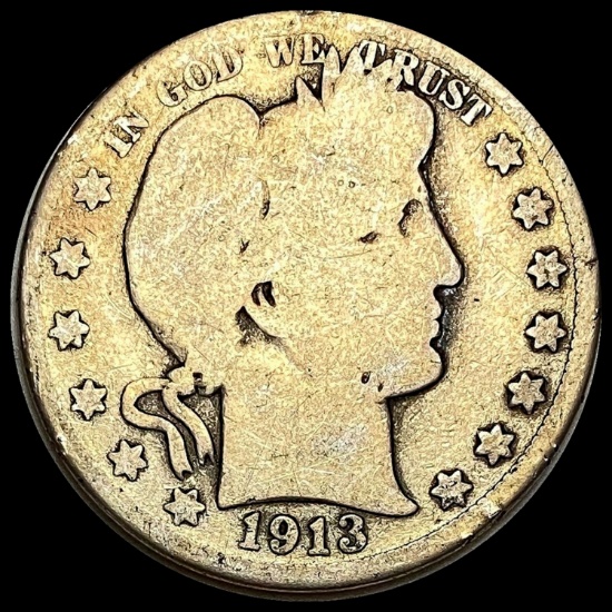 1913 Barber Half Dollar NICELY CIRCULATED