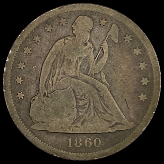 1860-O Seated Liberty Dollar NICELY CIRCULATED NICELY CIRCULATED