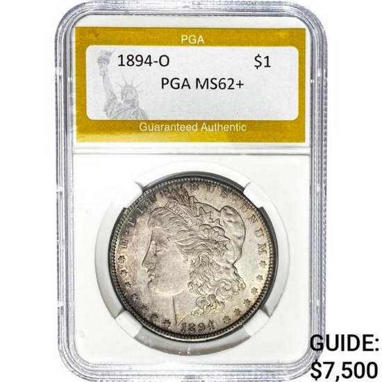 1894-O Morgan Silver Dollar PGA MS62+