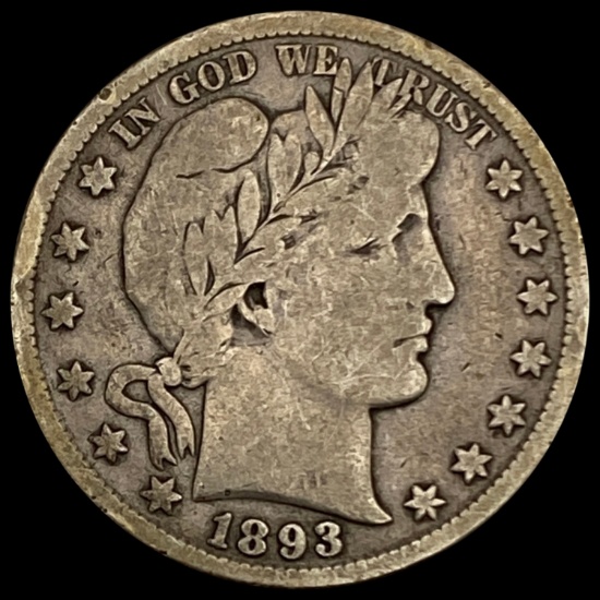 1893-S Barber Half Dollar NICELY CIRCULATED