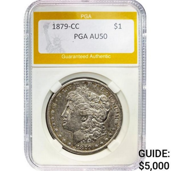 1879-CC Morgan Dollar PGA AU50 SILVER