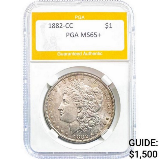 1882-CC Morgan Silver Dollar PGA MS65+