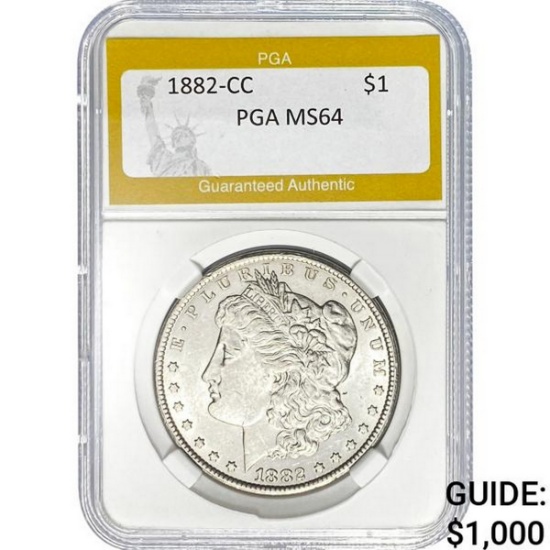 1882-CC Morgan Dollar PGA MS64 SILVER
