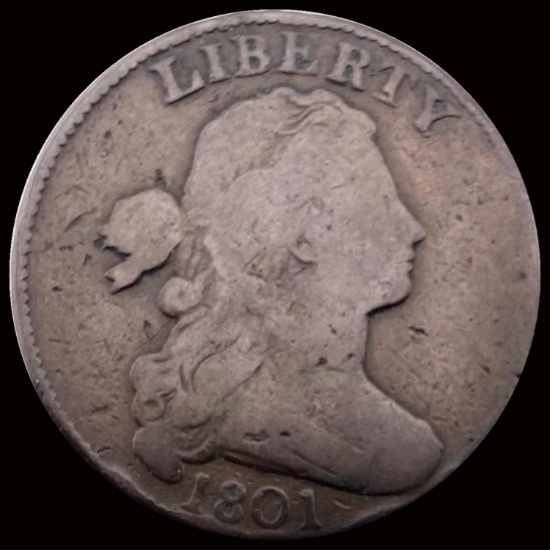 1801 Draped Bust Large Cent NICELY CIRCULATED
