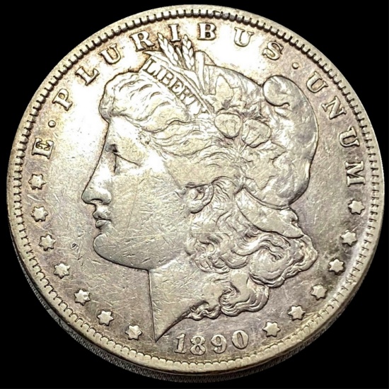 1890-CC Tailbar Morgan Silver Dollar NICELY CIRCULATED