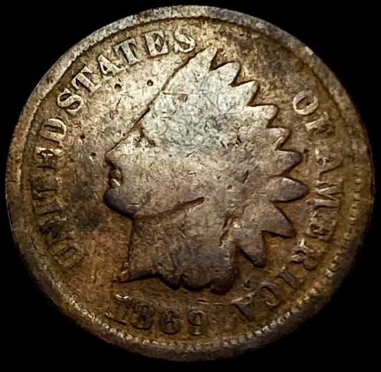 1869 Indian Head Cent NICELY CIRCULATED