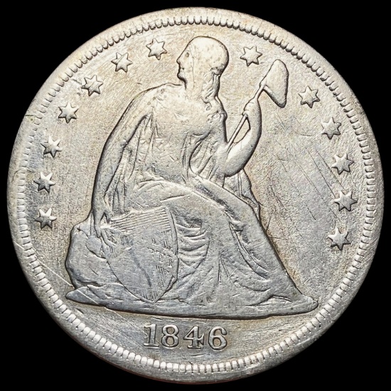 1846 Seated Liberty Dollar LIGHTLY CIRCULATED