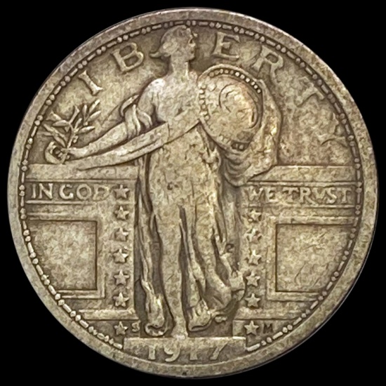 1917-S T1 Standing Liberty Quarter LIGHTLY CIRCULATED