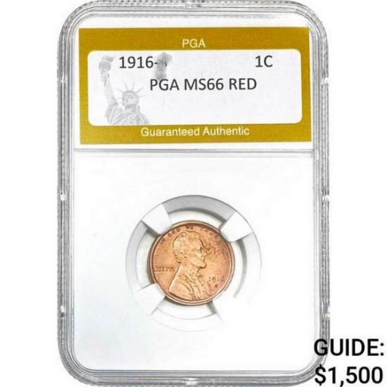 1916-D Lincoln Cent PGA MS66 RED
