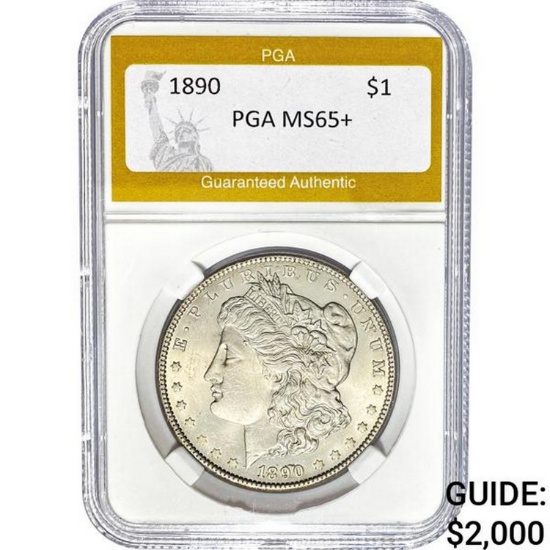 1890 Morgan Silver Dollar PGA MS65+