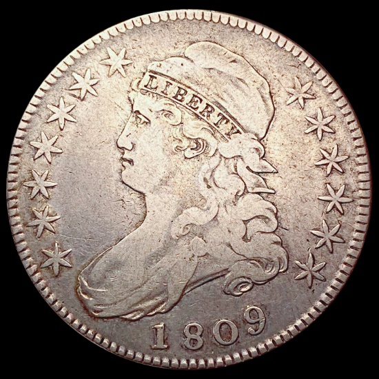 1809 Capped Bust Half Dollar LIGHTLY CIRCULATED