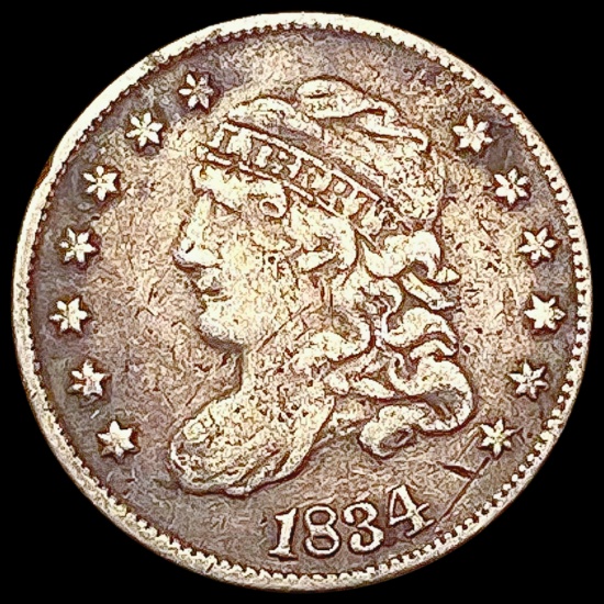 1834 Capped Bust Half Dime LIGHTLY CIRCULATED