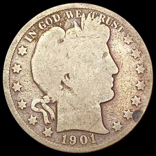 1901-S Barber Half Dollar NICELY CIRCULATED