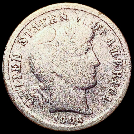 1904-S Barber Dime NICELY CIRCULATED