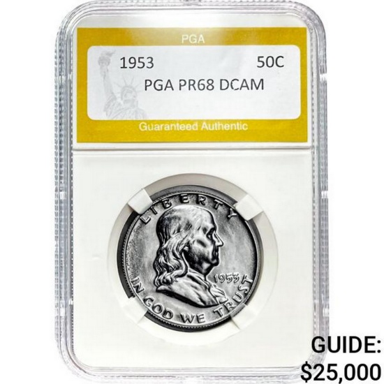 1953 Franklin Half Dollar PGA PR68 DCAM