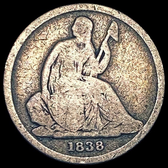 1838-O Seated Liberty Dime NICELY CIRCULATED