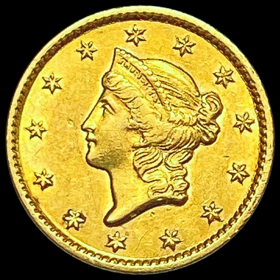 1853 Rare Gold Dollar CHOICE AU