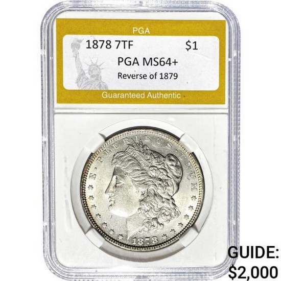 1878 7TF Rev 79 Morgan Dollar PGA MS64+ SILVER