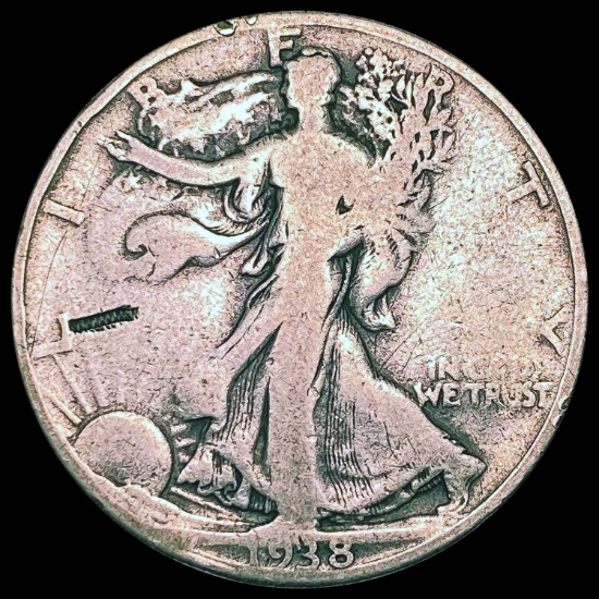 1938-D Walking Liberty Half Dollar LIGHTLY CIRCULATED