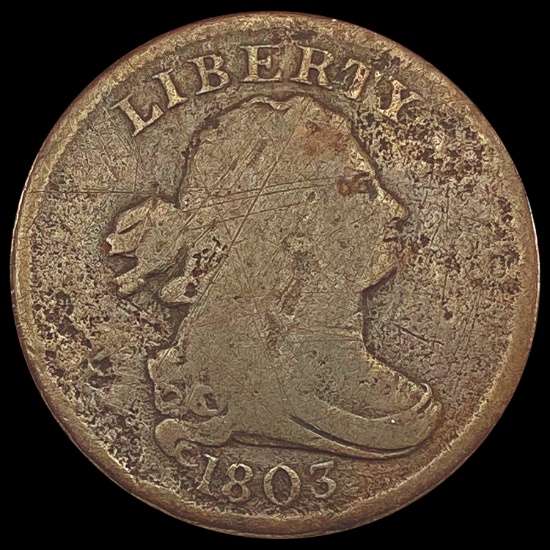 1803 Draped Bust Half Cent NICELY CIRCULATED