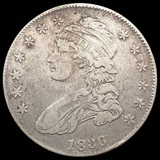 1836 Capped Bust Half Dollar LIGHTLY CIRCULATED