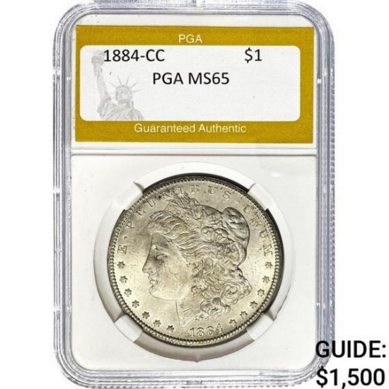 1884-CC Morgan Silver Dollar MS65