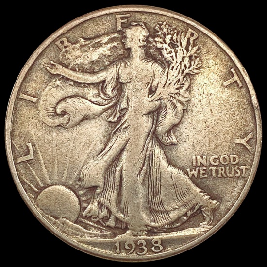 1938-D Walking Liberty Half Dollar LIGHTLY CIRCULATED