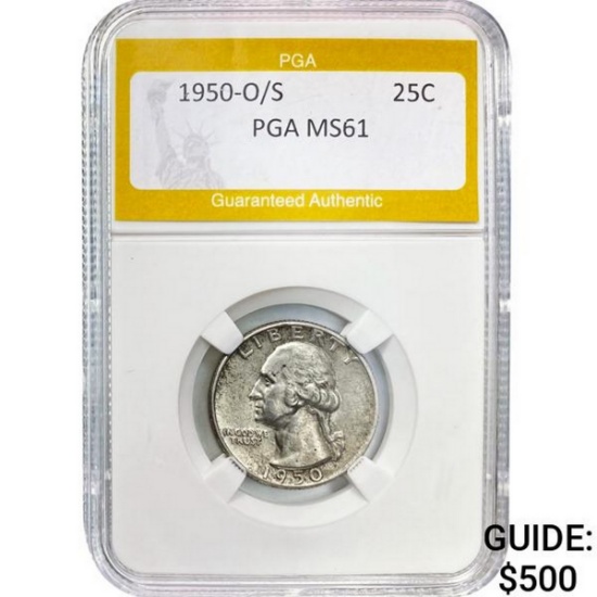 1950-O/S 25C Washington PGA MS61