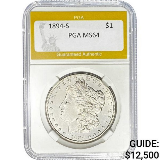 1894-S Morgan Dollar PGA MS64 SILVER
