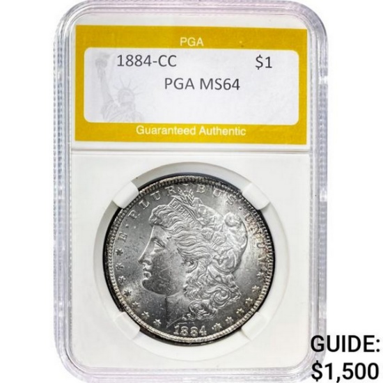 1884-CC Morgan Dollar PGA MS64 SILVER