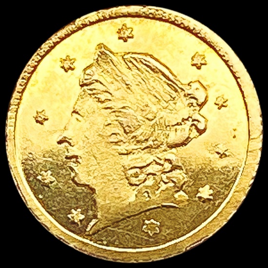 1859 Round California Gold Quarter UNCIRCULATED