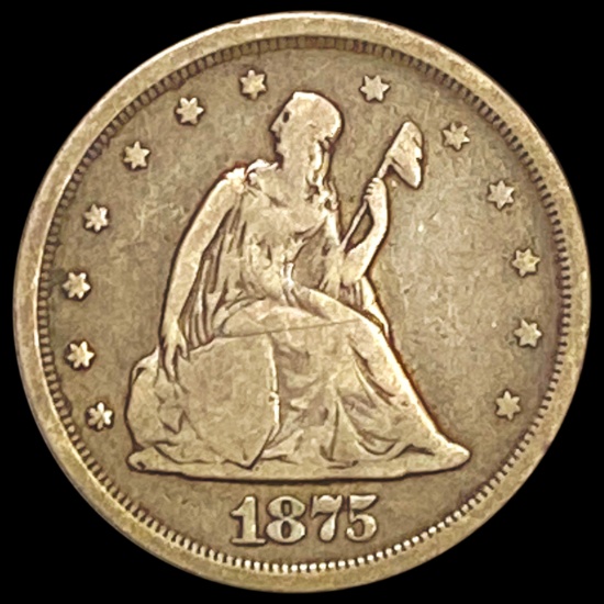1875-S Twenty Cent Piece LIGHTLY CIRCULATED